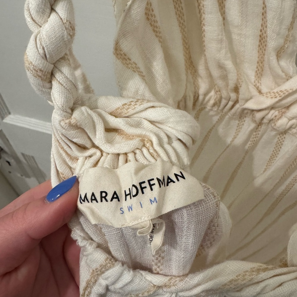 Mara Hoffman Calypso Cream Khaki Braided Maxi Dress - Picture 4 of 5